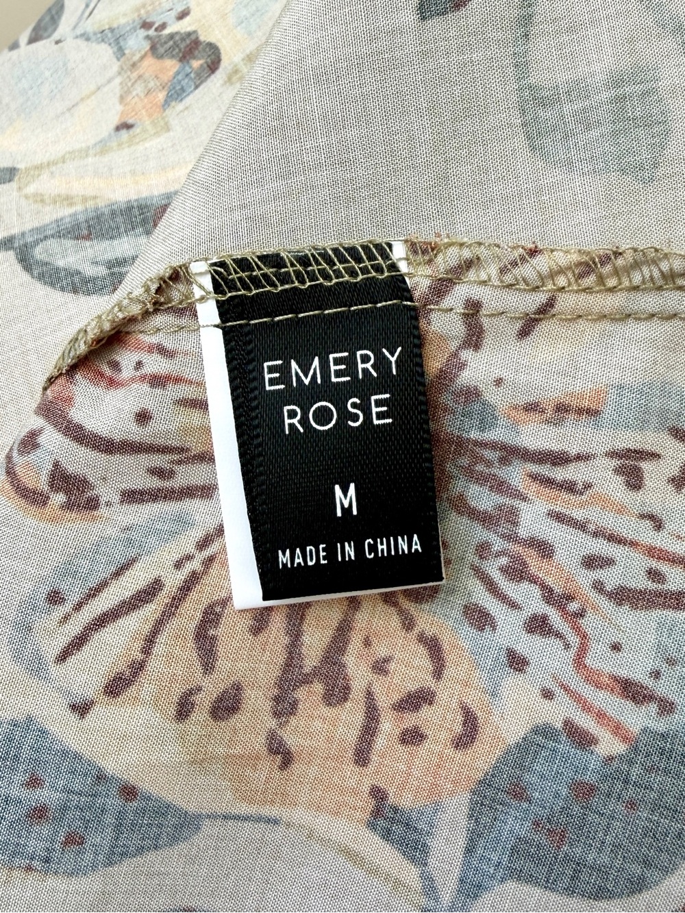 Emery Rose Floral Linen-Blend Maxi Dress in Beige/Tan Size M - Picture 6 of 7
